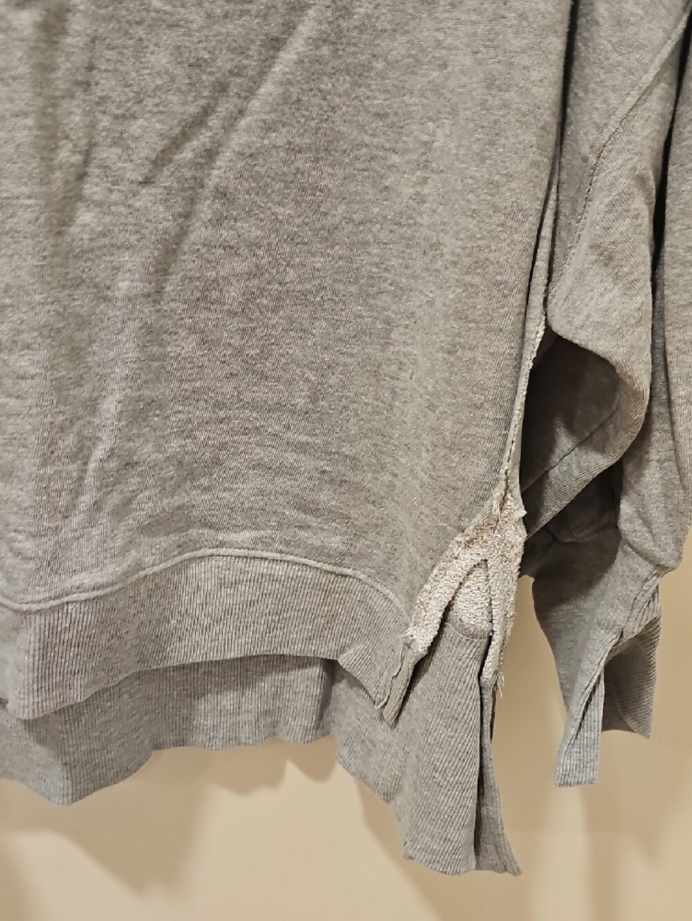 Free People We The Free Camden Sweatshirt; EUC; Size Large; Sand Heather Grey - Picture 7 of 9